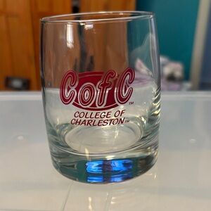 College of Charleston Logo Rocks Glass